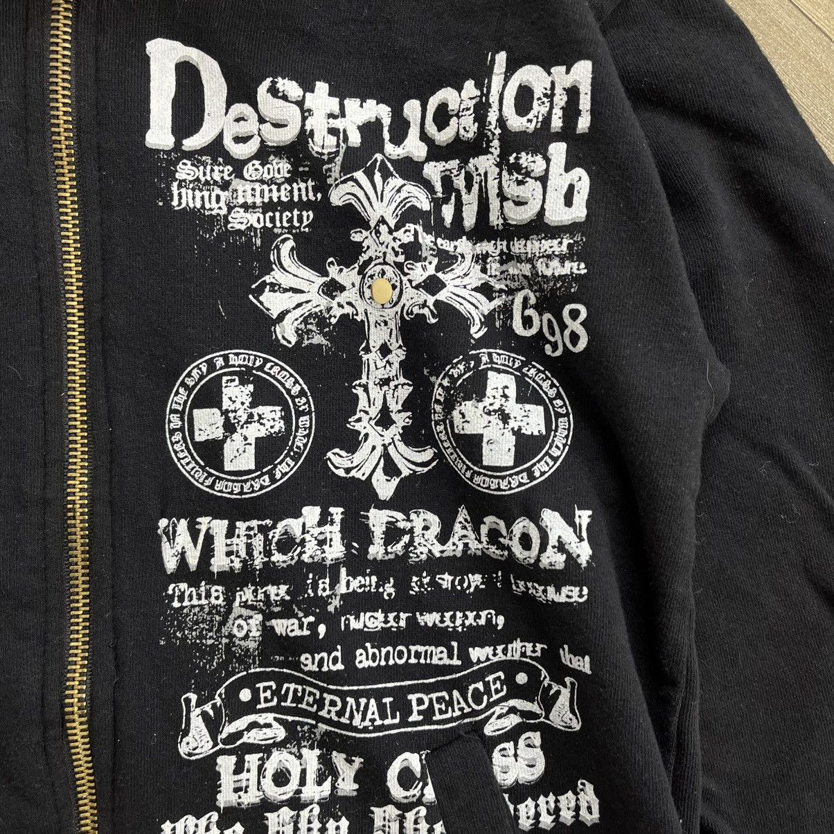 14th Addiction 2000s Beaumere Skulls Poem Cross Gothic Punk Zip Fur Hoodie Size US S / EU 44-46 / 1 - 7 Thumbnail