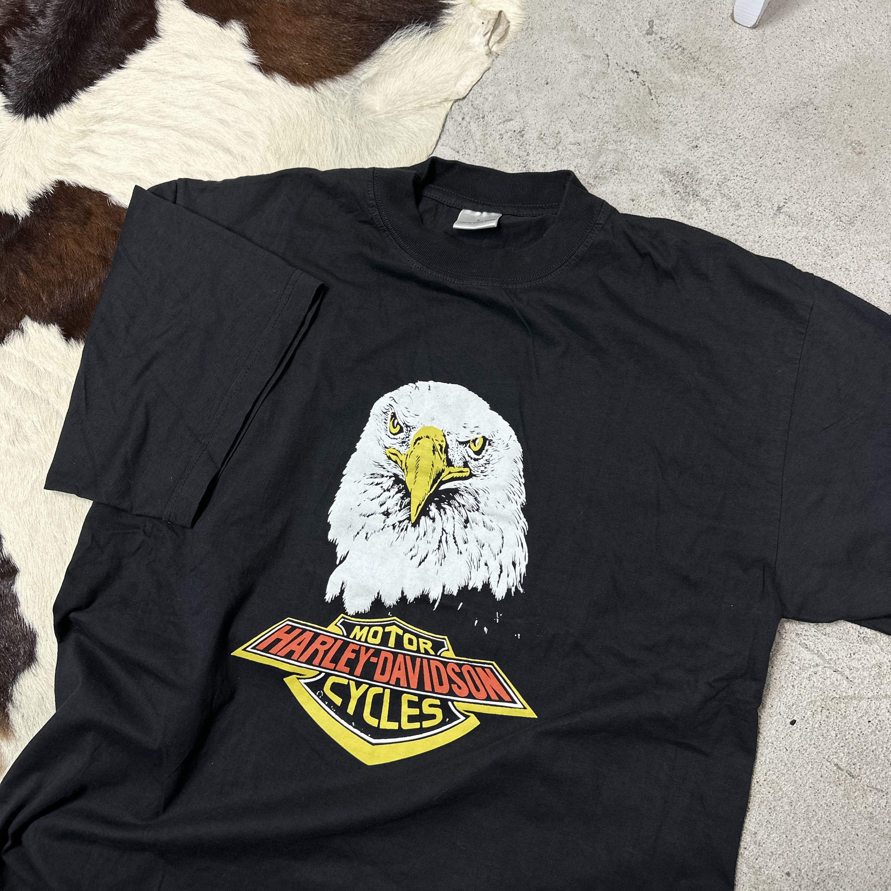 Harley Davidson Vintage Moto Biker Old School Harley Davidson T-shirt 90s Size US L / EU 52-54 / 3 - 4 Thumbnail