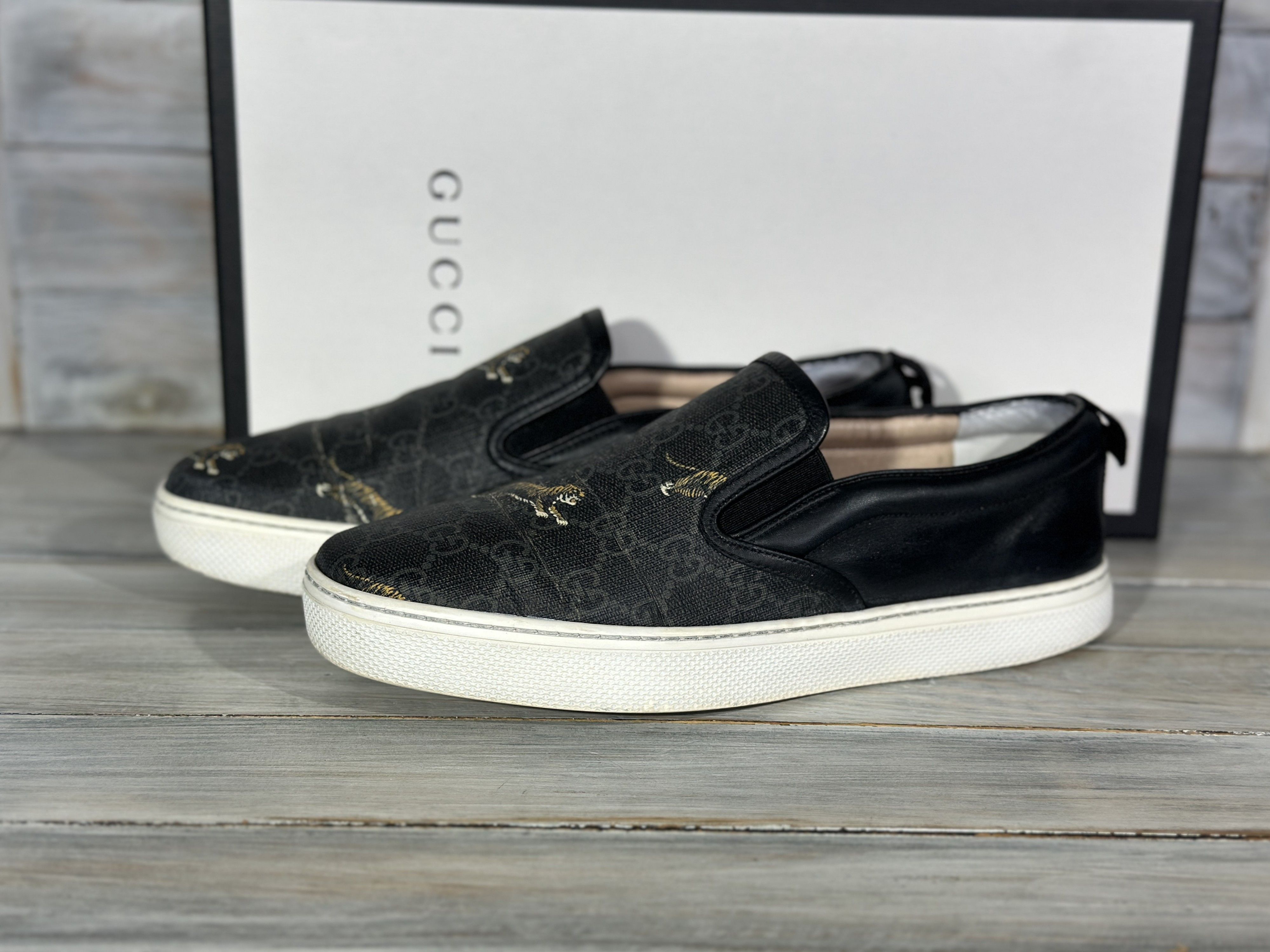 Gucci GUCCI GG Supreme Tiger Slip On Sneakers Made In Italy Luxury Size US 7 / EU 40 - 22 Thumbnail