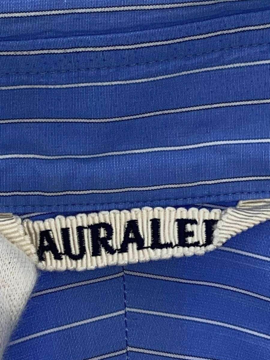 Auralee Blue Cotton Suvin High Count Cloth Stripe Size US XXL / EU 58 / 5 - 5 Thumbnail