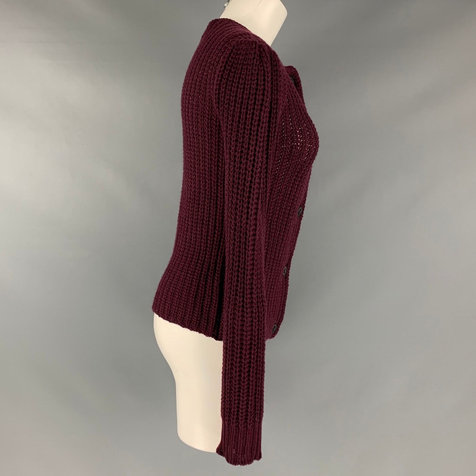 Ralph Lauren RALPH LAUREN Size S Burgundy Cashmere Cardigan Size S / US 4 / IT 40 - 3 Thumbnail