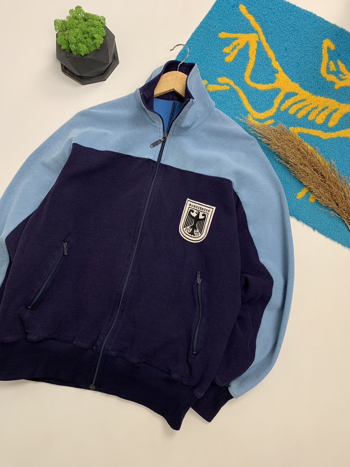 Adidas × Vintage Vintage Adidas Bundeswehr West Germany Distressed Tracktop Size US S / EU 44-46 / 1 - 3 Thumbnail