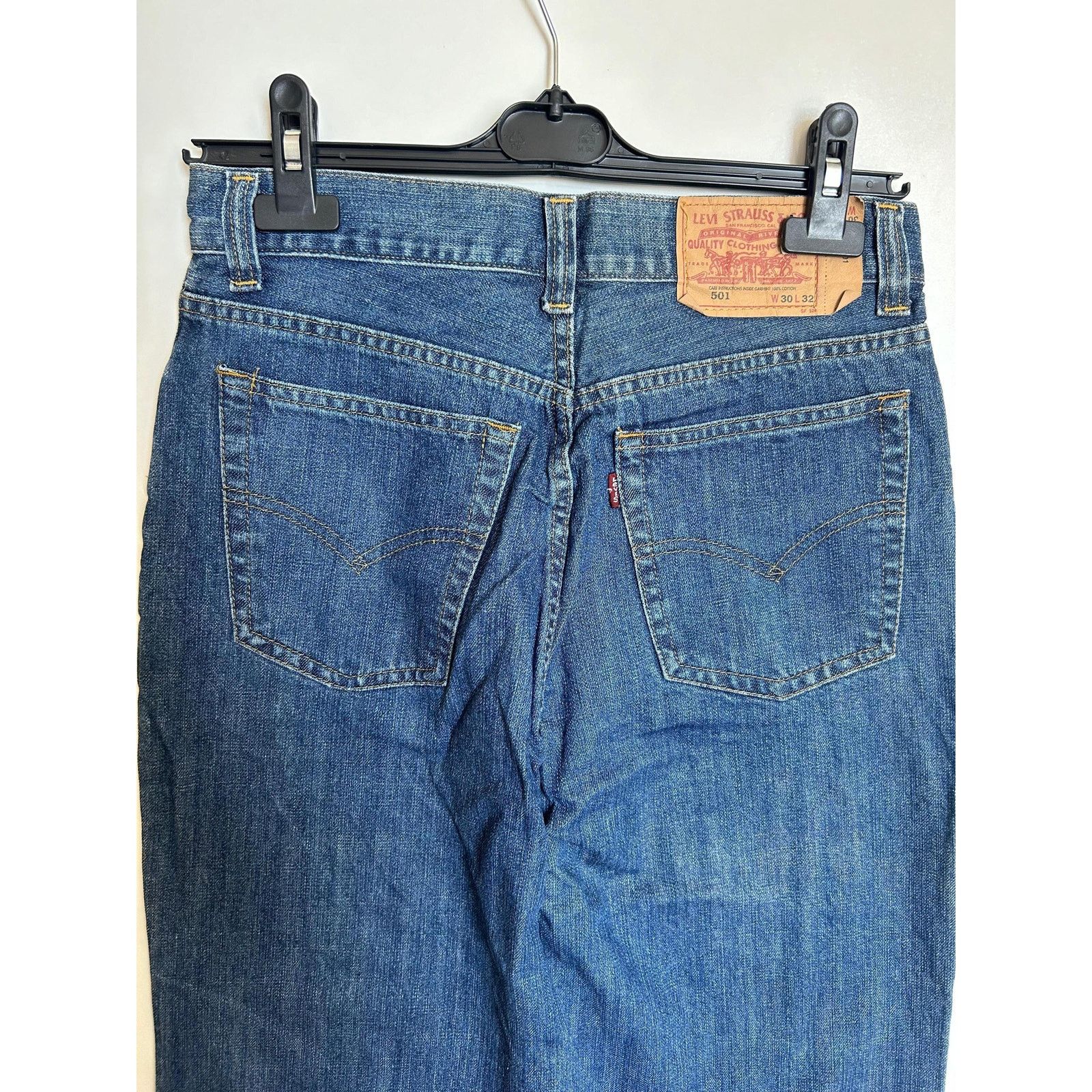 Levi's Vintage Levi's 501 Jeans - 90s Y2K Straight Leg - 30x32 Size US 30 / EU 46 - 7 Thumbnail