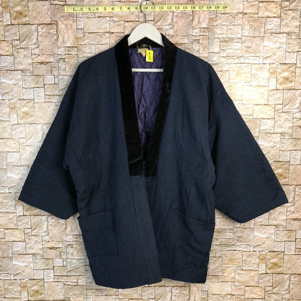 Japanese Brand Kimono vintage japan cardigan Dark Blue #A213 Size US XL / EU 56 / 4 - 1 Thumbnail