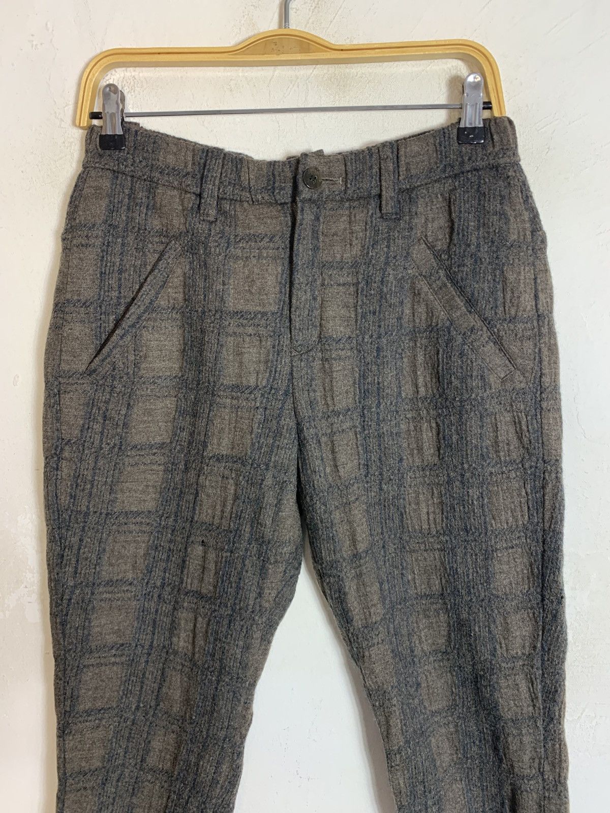 Issey Miyake Plantation Issey Miyake Chambray Pleated Checked Pan Size US 30 / EU 46 - 3 Thumbnail