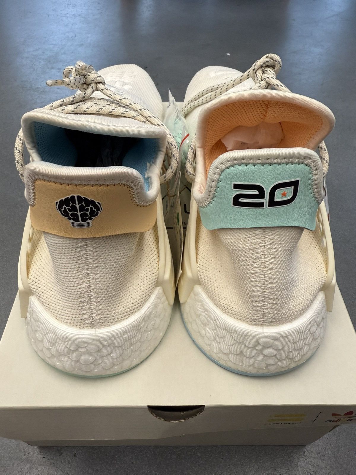 Adidas × Pharrell 2018 Adidas NMD Hu Pharrell Nerd Chalk White 1 of 14 Sample Size US 11 / EU 44 - 5 Thumbnail