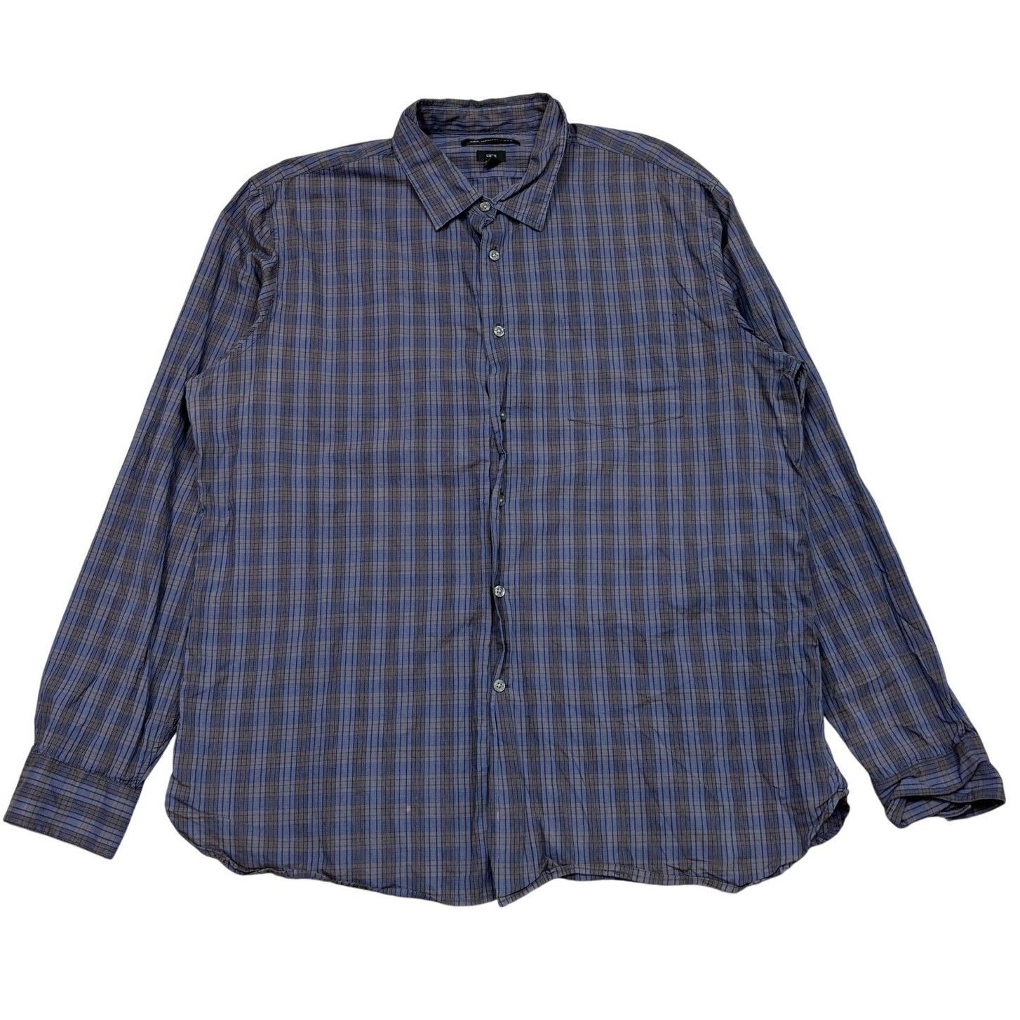 John Varvatos John Varvatos Star USA Luxe Plaid Button Up Shirt Men's 2XL Size US XXL / EU 58 / 5 - 1 Thumbnail