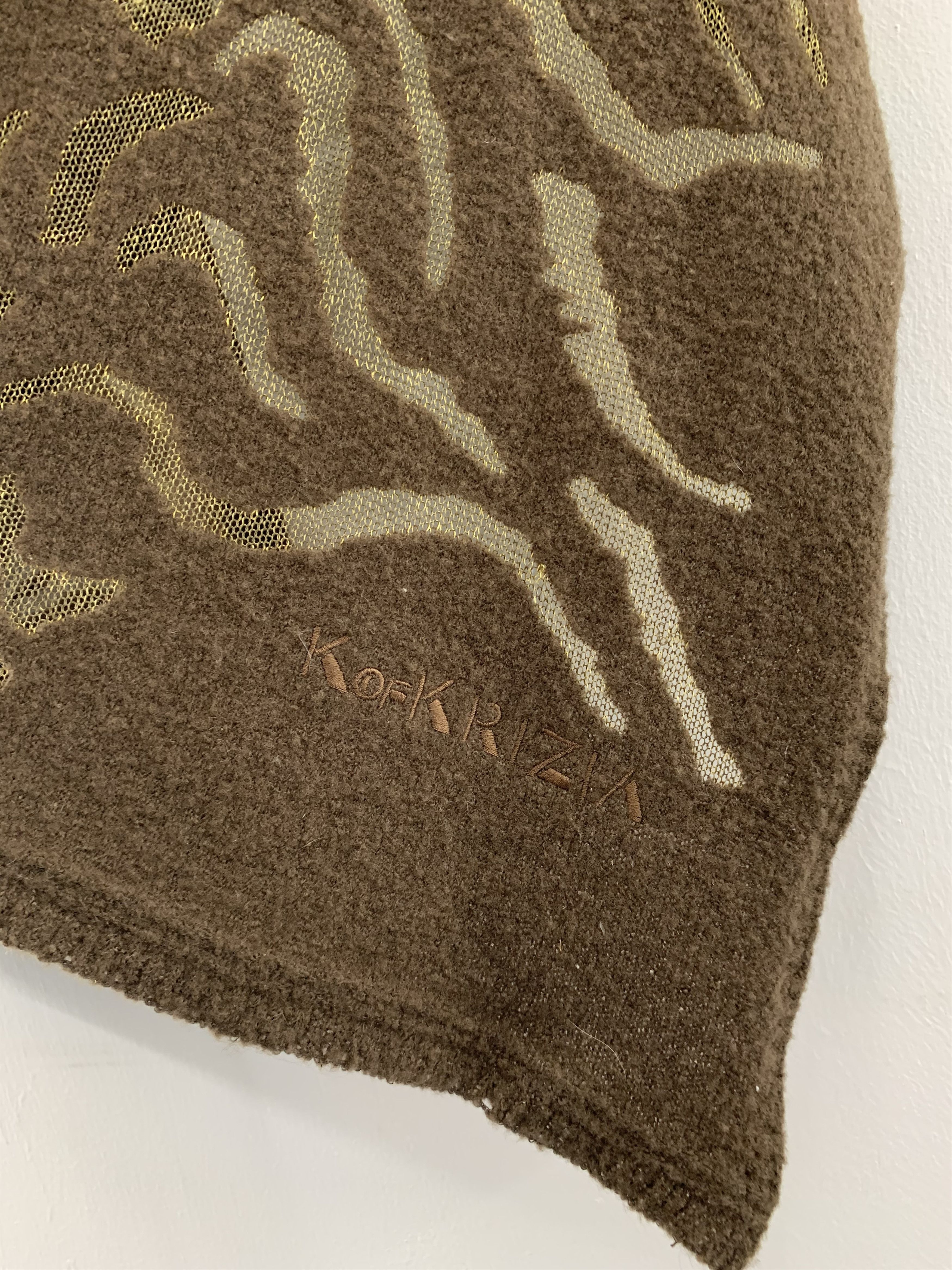 Krizia Uomo Krizia Uomo Scarf Wool Muffler Neck Wrap BL5194 Size ONE SIZE - 5 Thumbnail