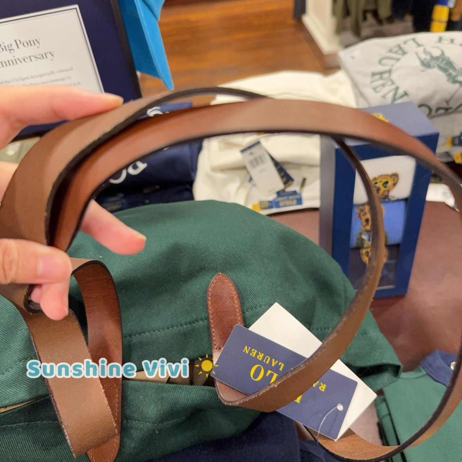 Polo Ralph Lauren NWT Polo Ralph Lauren Cotton Twill Bear Tote Bag Green Size ONE SIZE - 3 Thumbnail