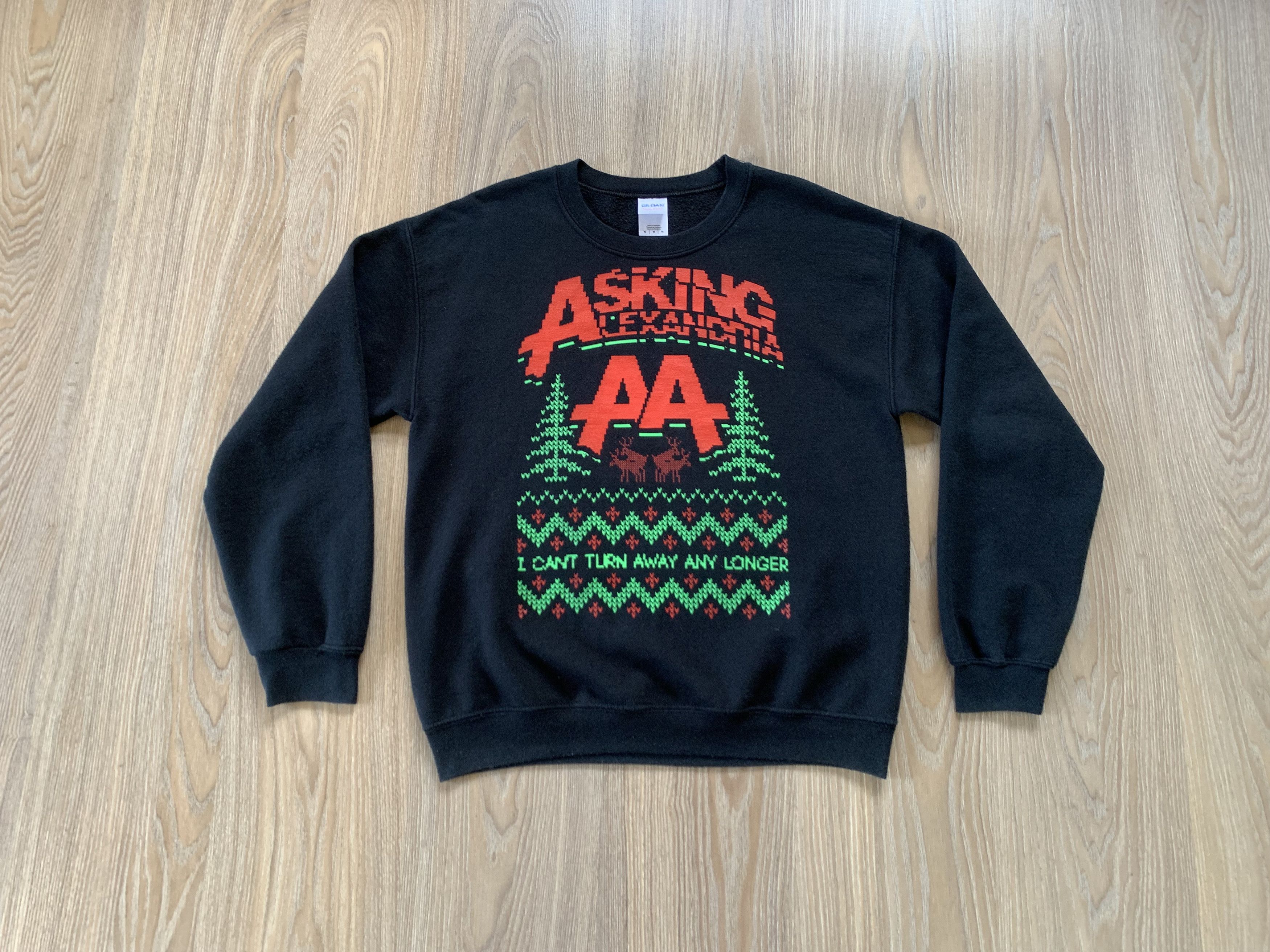 Gildan Vintage Asking Alexandria Christmas Parody Sweatshirt Size US M / EU 48-50 / 2 - 1 Thumbnail