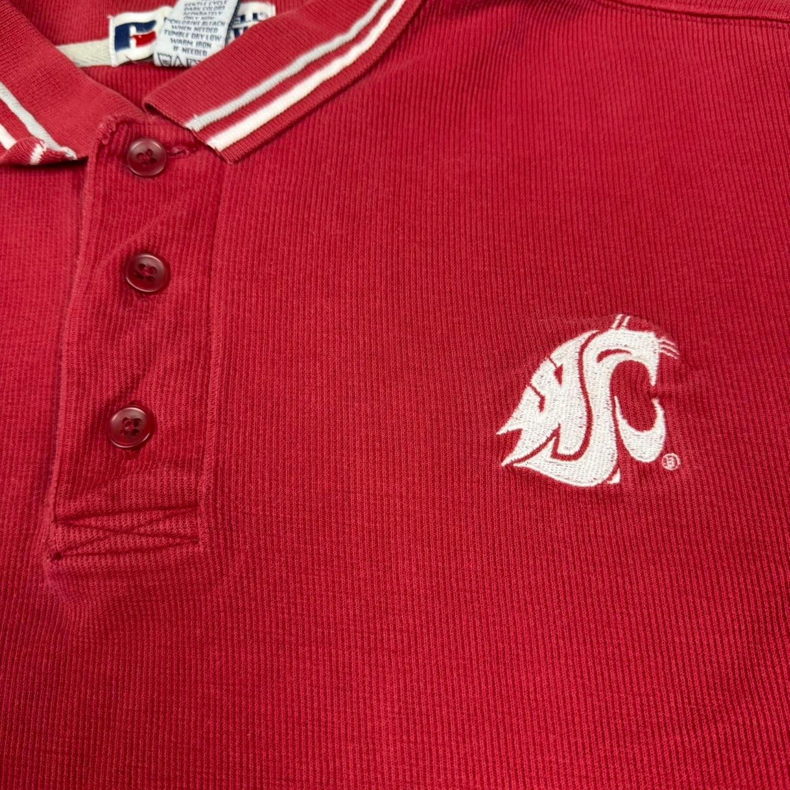 Russell Athletic Vintage 90s Washington State Cougars Polo Size L Russell Size US L / EU 52-54 / 3 - 3 Thumbnail