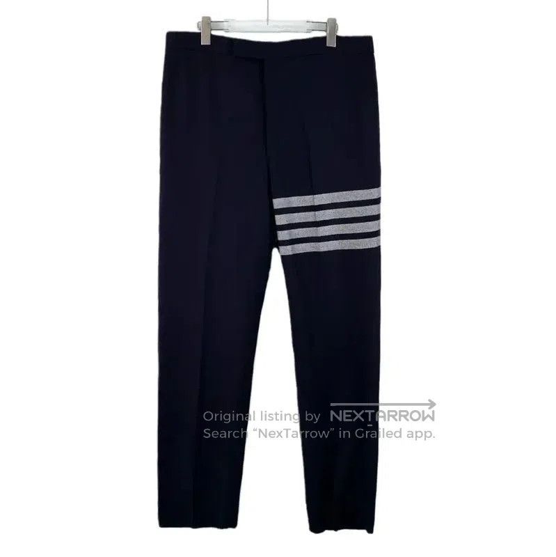 Thom Browne Women's Navy Wool Casual Trousers .