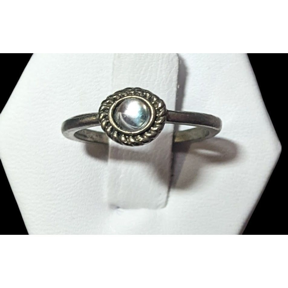 Other Minimalist Silver Tone Ring With Clear Cabochon Size 7 Size ONE SIZE - 1 Thumbnail