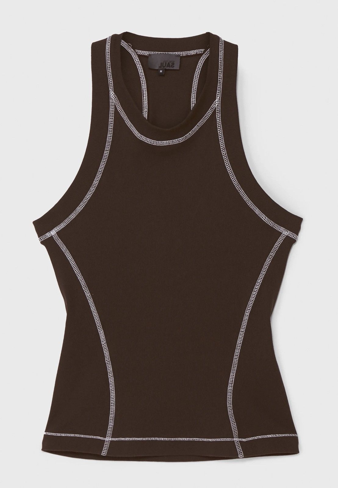 Saul Nash !DS! SS23 Saul Nash Brown Overlock Stitch Tank Top Size US S / EU 44-46 / 1 - 4 Thumbnail