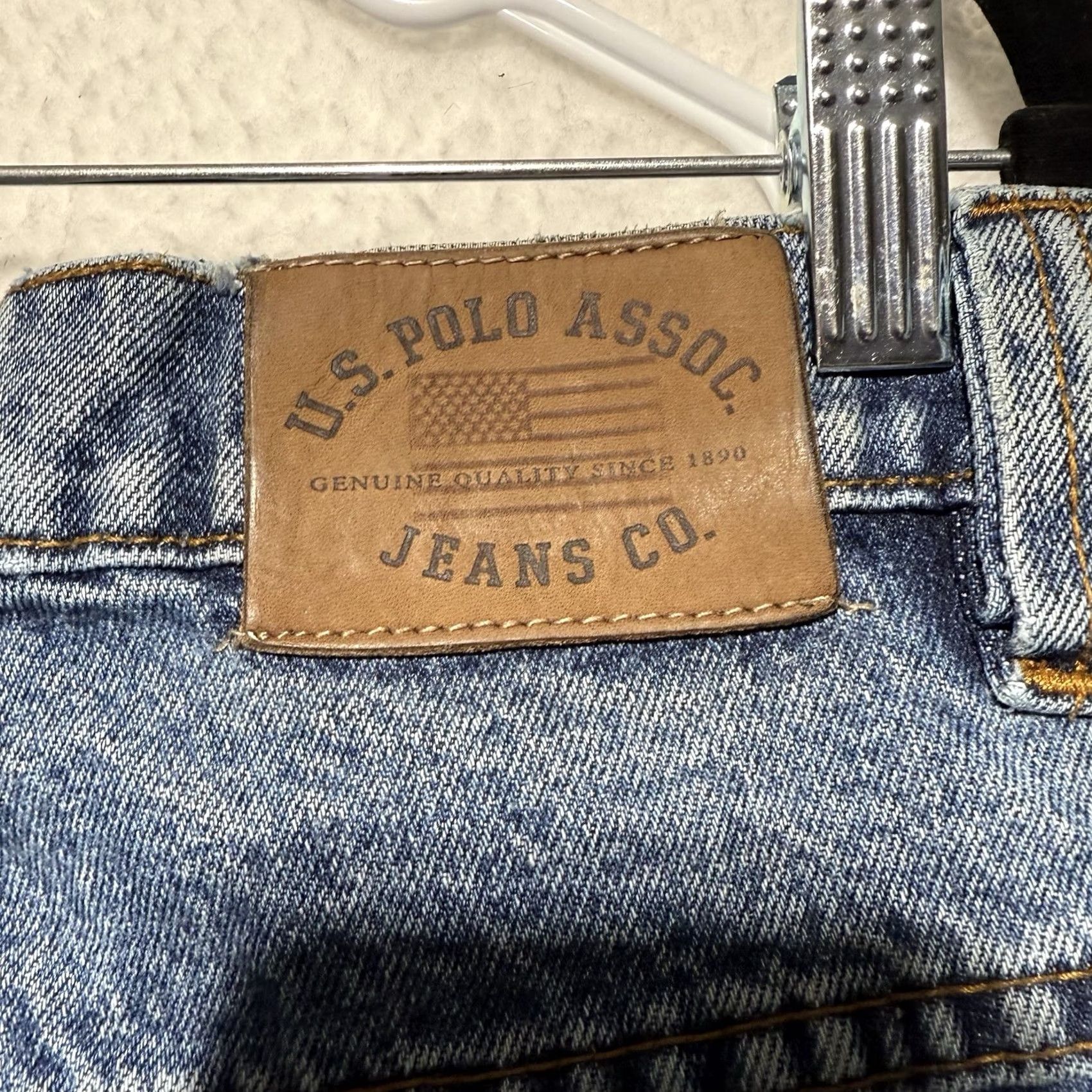 Vintage VINTAGE US POLO ASSN JEANS CO Mens Jeans Baggy Hip Hop Skater Grunge Blue 38x32 Denim Wide-Leg Y2K Mens Size US M / EU 48-50 / 2 - 6 Thumbnail