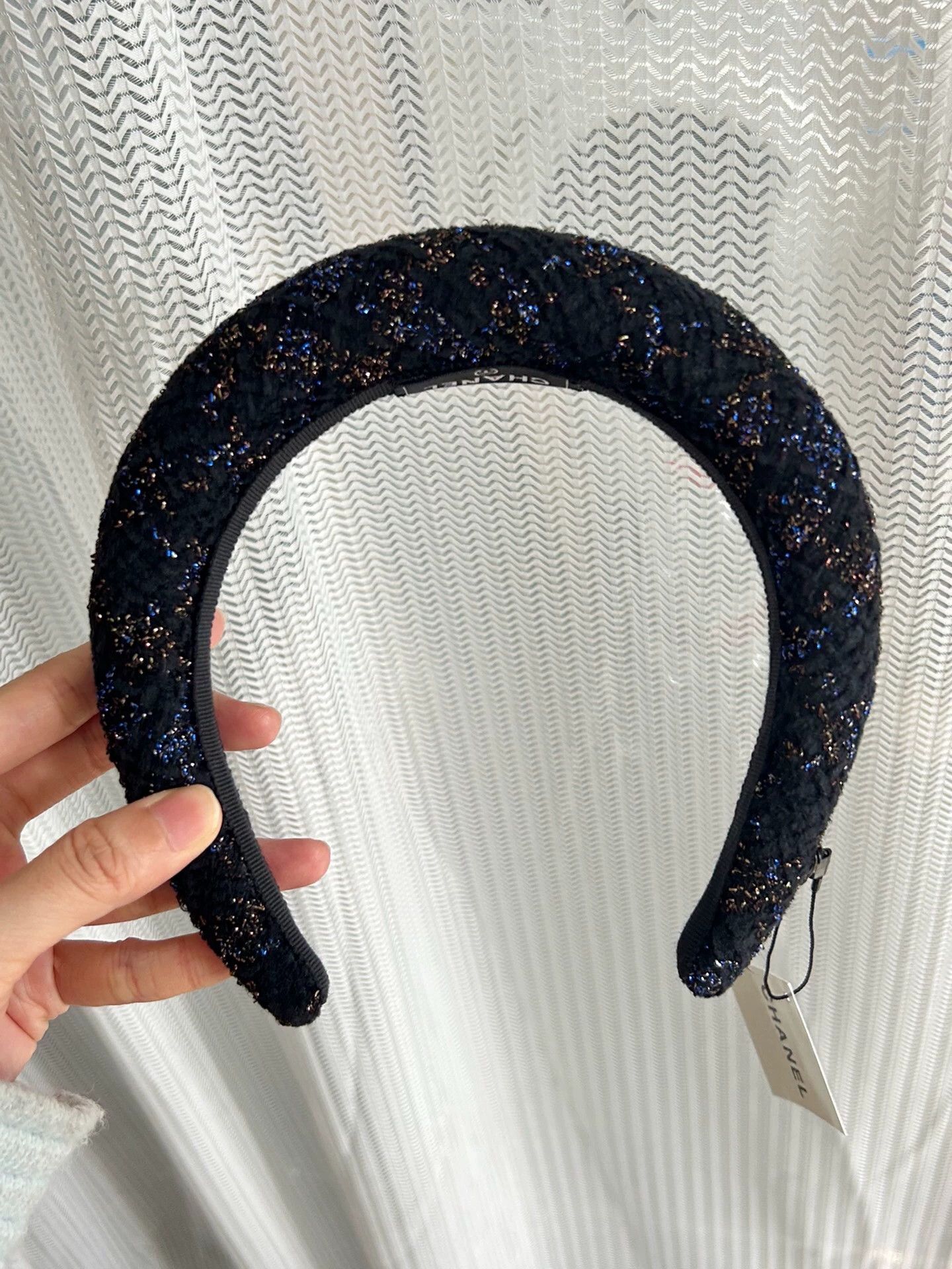 Chanel CHANEL 21K Black Tweed Headband Size ONE SIZE - 3 Thumbnail