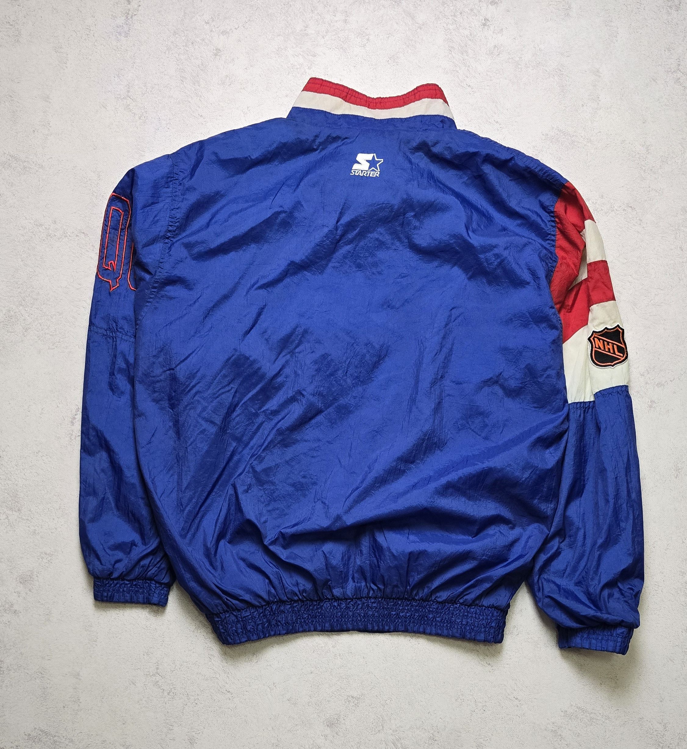 Starter Starter Quebec Nordiques Jacket 90s Vintage Blue Windbreaker Size US XL / EU 56 / 4 - 4 Thumbnail