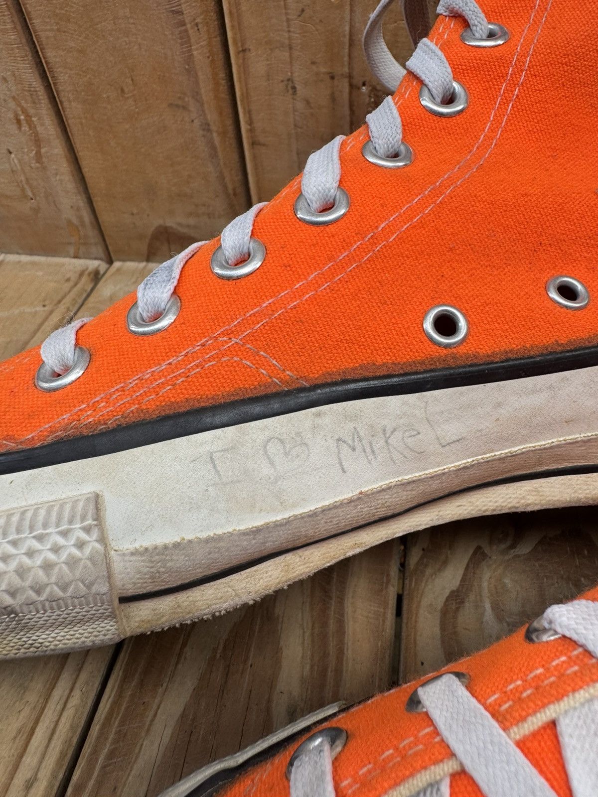 Converse VTG converse all star Hi Top canvas sneakers made in USA Size US 6.5 / EU 39-40 - 12 Thumbnail