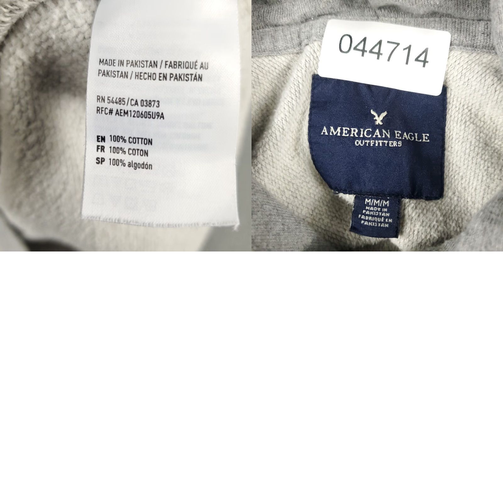 American Eagle Outfitters American Eagle Hoodie Men Medium Gray Pullover Sweatshirt Casual Mock Neck Size US M / EU 48-50 / 2 - 8 Thumbnail