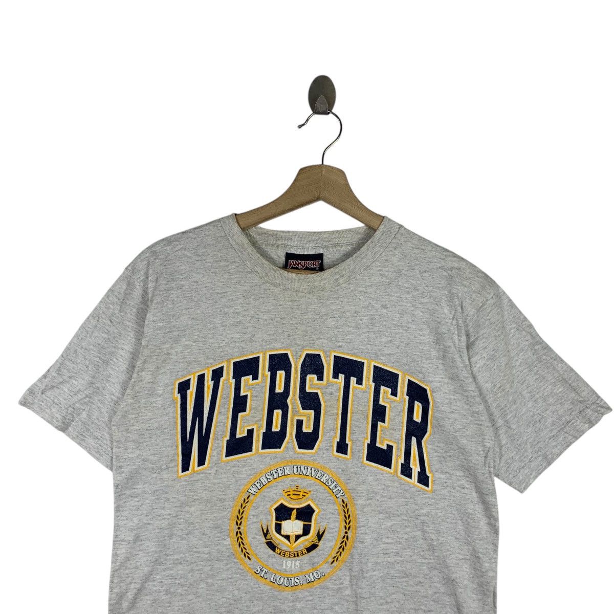 Jansport Vintage 90’ JANSPORT WEBSTER UNIVERSITY Crest Tee Shirt Top Size US S / EU 44-46 / 1 - 2 Thumbnail