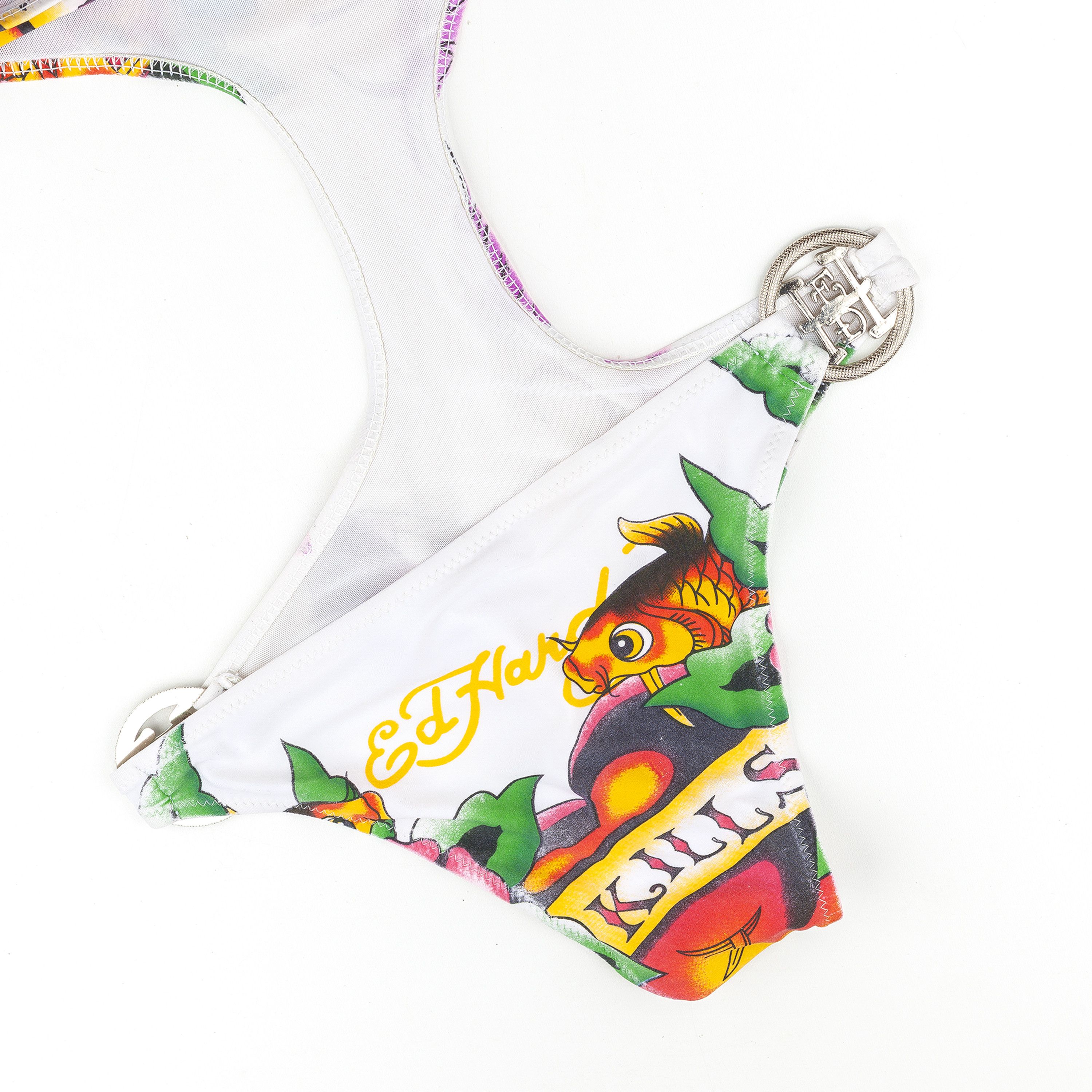 Ed Hardy Ed Hardy by Christian Audigier Vintage Tattoo Trikini (S) Size ONE SIZE - 2 Thumbnail