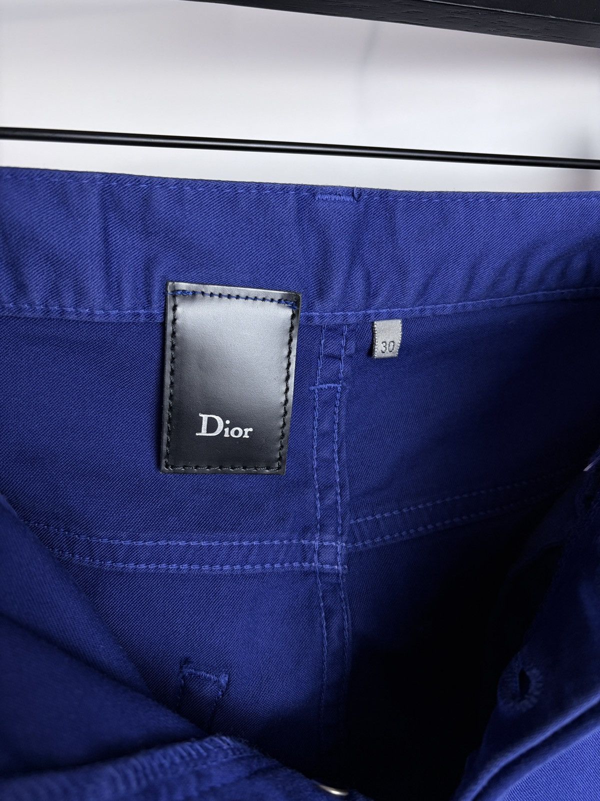 Dior SS09 Dior Homme Planisphere Blue Stretch Cotton Jeans Size US 30 / EU 46 - 8 Thumbnail