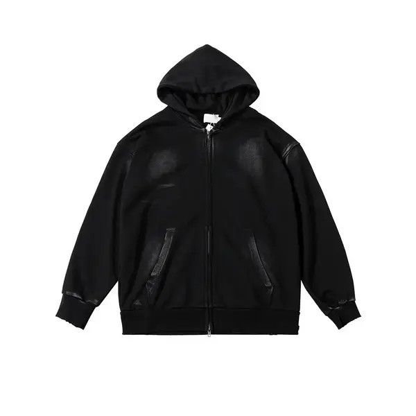VIBE Dirty Washed High Street Homber Hoodie Sweatshirt Zipper y2k Size US XL / EU 56 / 4 - 1 Thumbnail