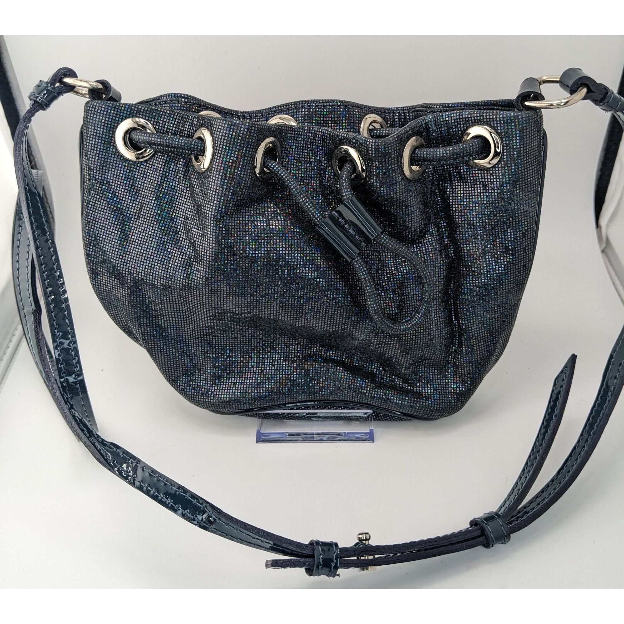 Other De Maria Navy Prismatic Mini Bucket Bag With Adjustable Stra Size ONE SIZE - 6 Thumbnail