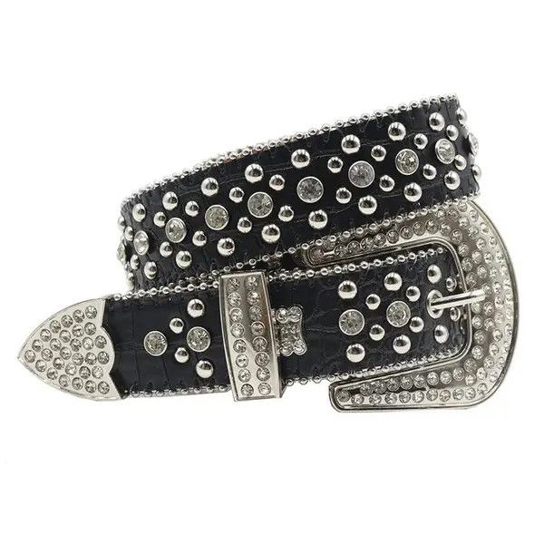 115CM Diamond Rhinestone Pin Buckle Belt