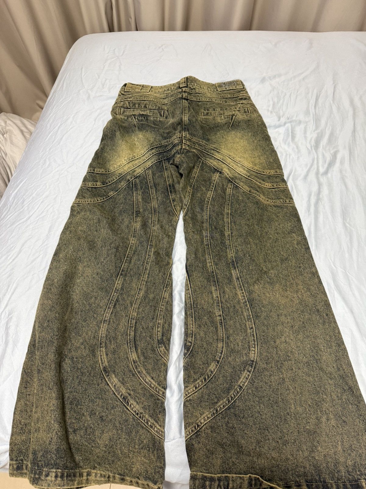 No Faith Studios No Faith Studios Wave Denim Jeans Green Distressed Size US 30 / EU 46 - 2 Thumbnail