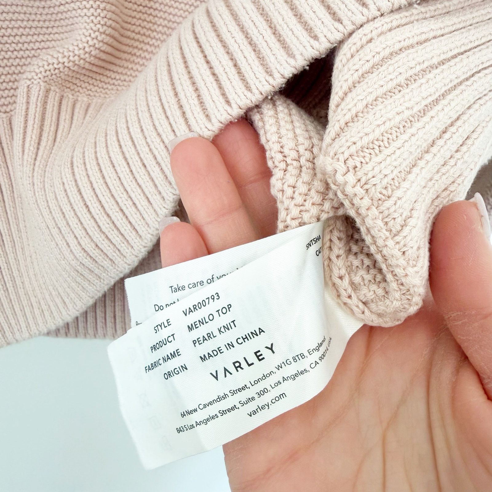 Varley Varley Menlo Light Pink Sweater Sz L Size L / US 10 / IT 46 - 3 Thumbnail