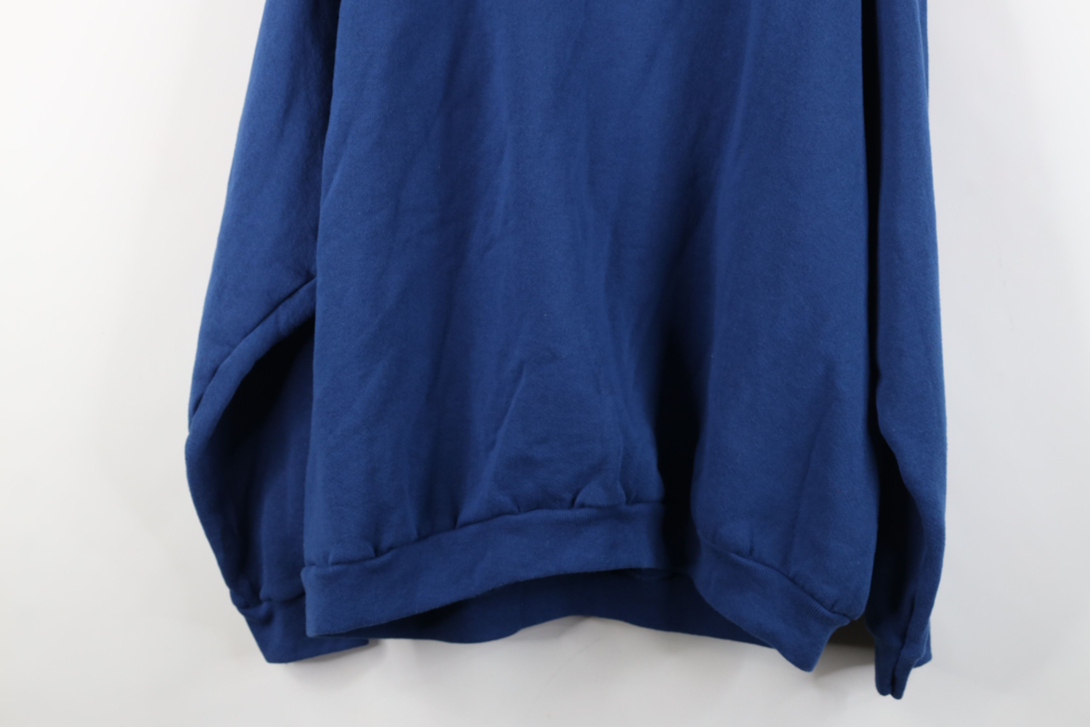 Vintage Vintage 90s Streetwear Blank Crewneck Sweatshirt Blue USA Size US XL / EU 56 / 4 - 10 Thumbnail