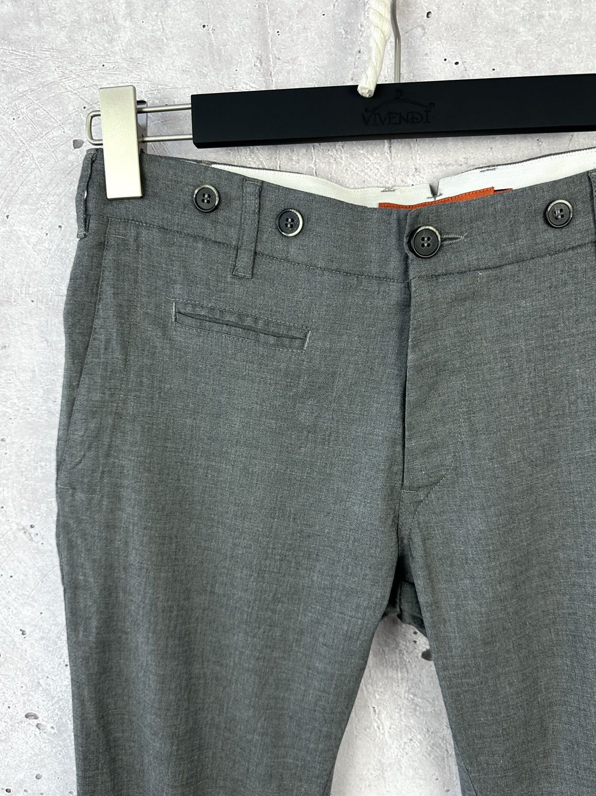 Barena Venezia Barena Venezia Grey Wool Made in Italy Buttons Chino Pants Size 30" / US 8 / IT 44 - 4 Thumbnail