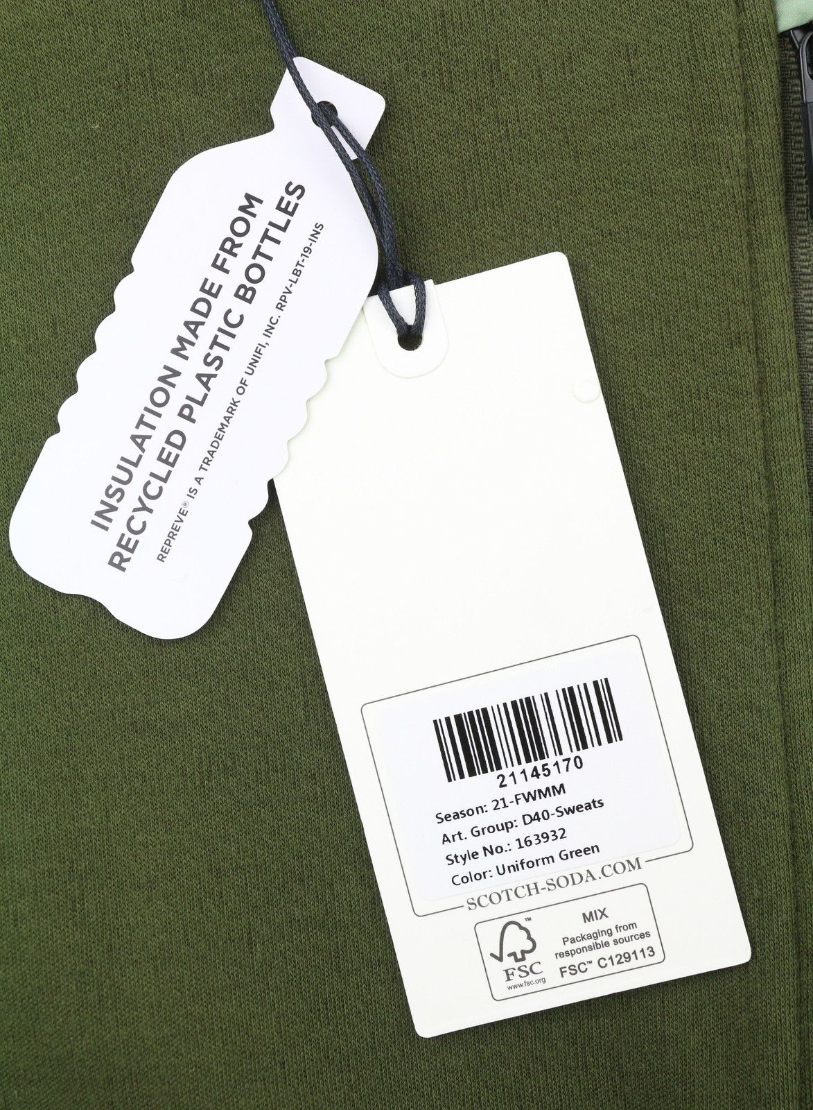 Scotch & Soda M Green Padded Hood Half Zip Hoodie 88557 Size US M / EU 48-50 / 2 - 6 Thumbnail