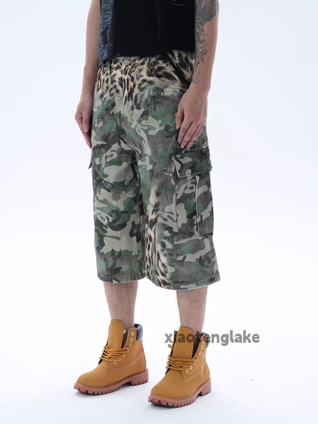 パンツ archive Old Stussy Tiger Camo Shorts Vintage zx supreme Stussy style outdoor camo cargo work shorts