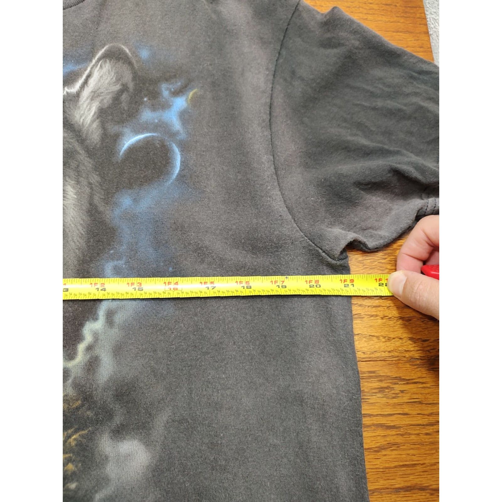 Vintage VINTAGE DOM Wolf Graphic T-shirt Black Moon Nature 90s Crew Neck Short Sleeve L Men Black Cotton Knit Nature Wolf Graphic Tee Size US L / EU 52-54 / 3 - 5 Thumbnail