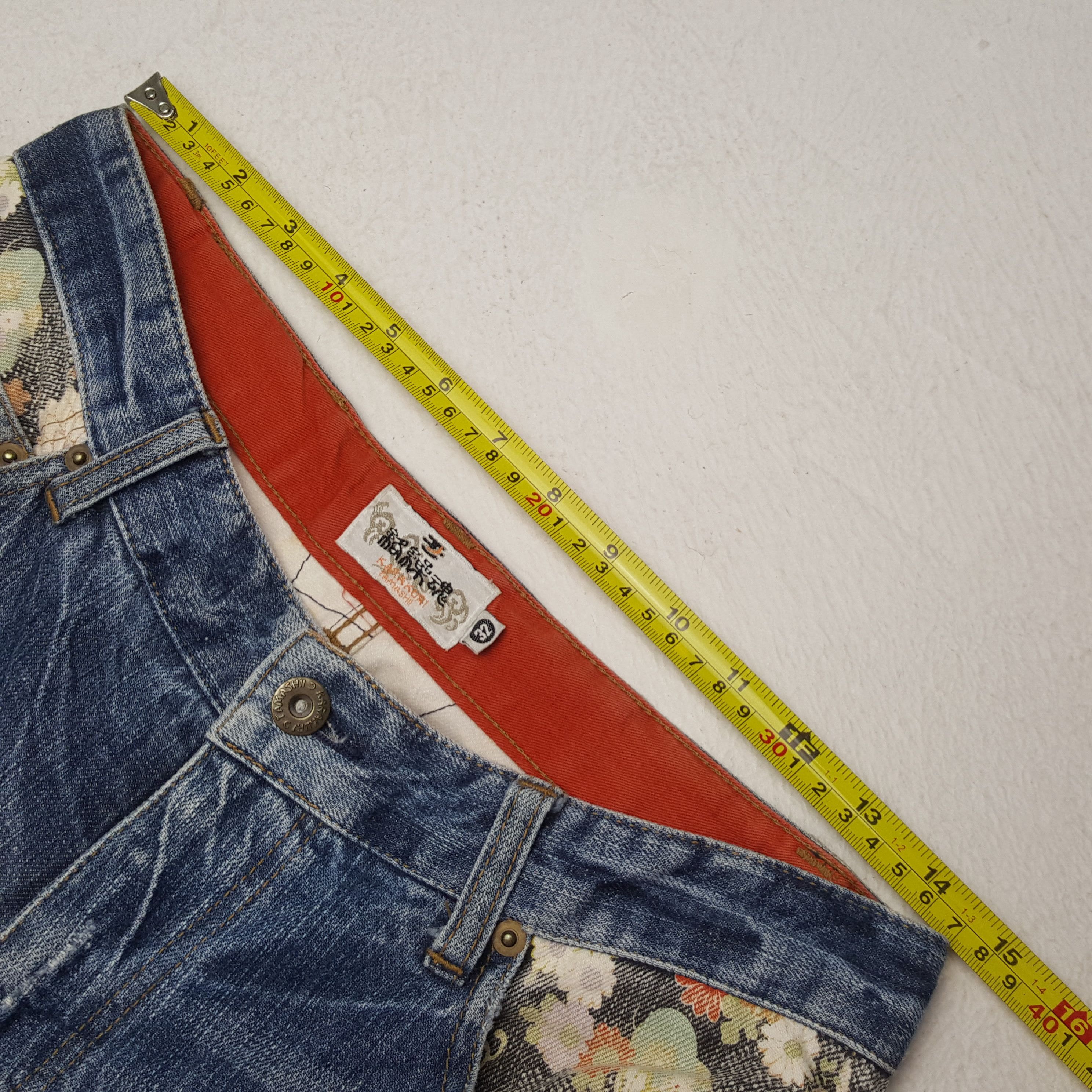 Japanese Brand Vintage Karakuri Tamashii Japanese Brand Denim RR9 Size US 29 - 7 Thumbnail