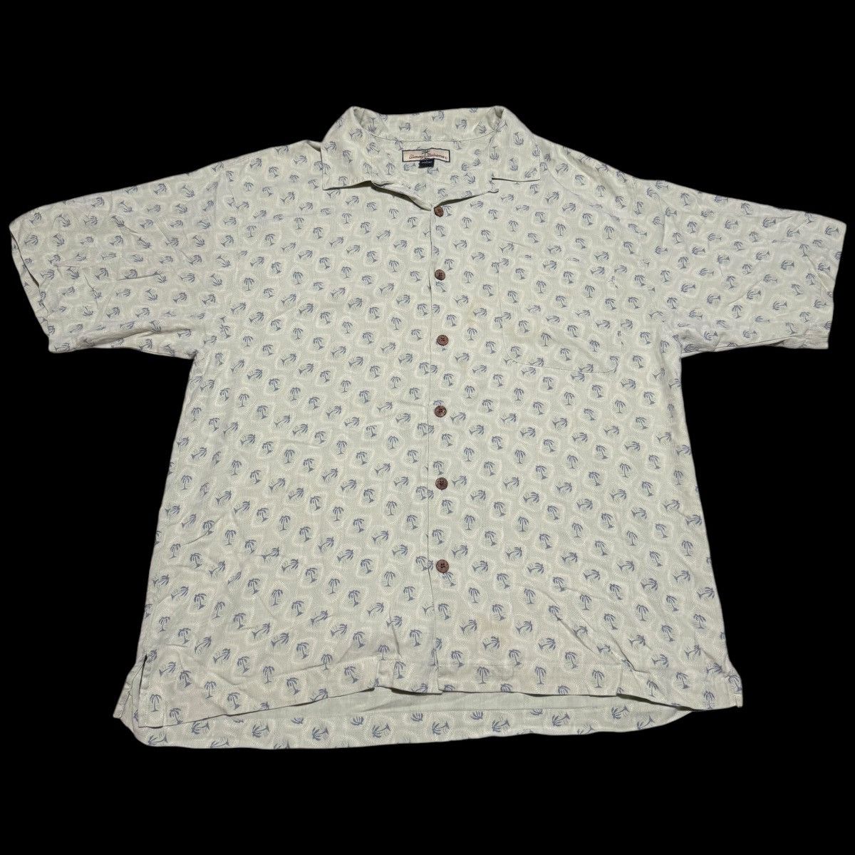 Tommy Bahama Tommy Bahamas Palm Tree Stained Hawaiian Shirt Adult L Size US L / EU 52-54 / 3 - 1 Thumbnail