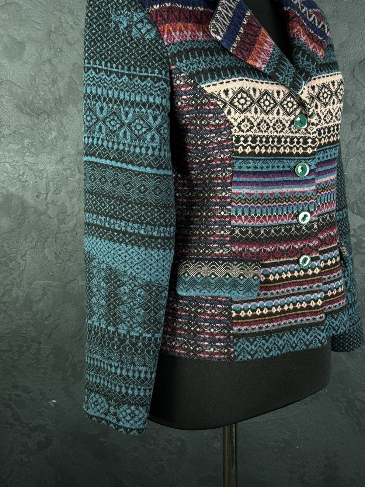 Other Vintage IVKO Woman Wool Ornaments Multicolour Blazer Jacket Size S / US 4 / IT 40 - 7 Thumbnail