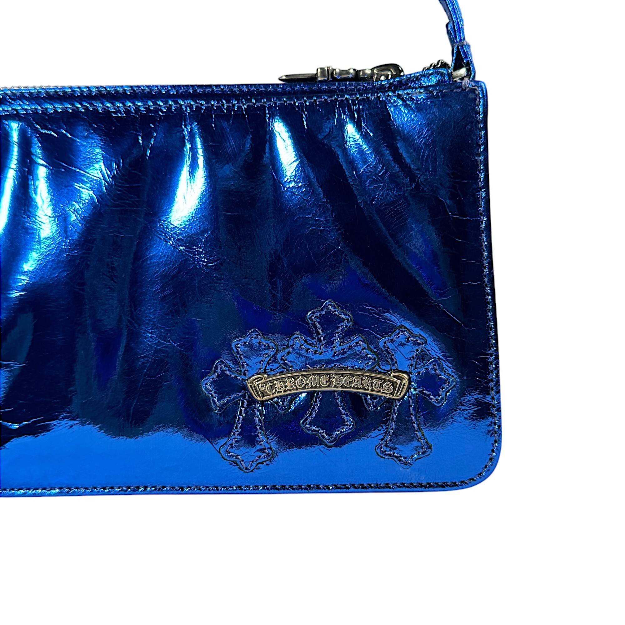 Chrome Hearts SHINY PATENT LEATHER NIGHT BAG CROSS PATCH HANDBAG Size ONE SIZE - 2 Thumbnail