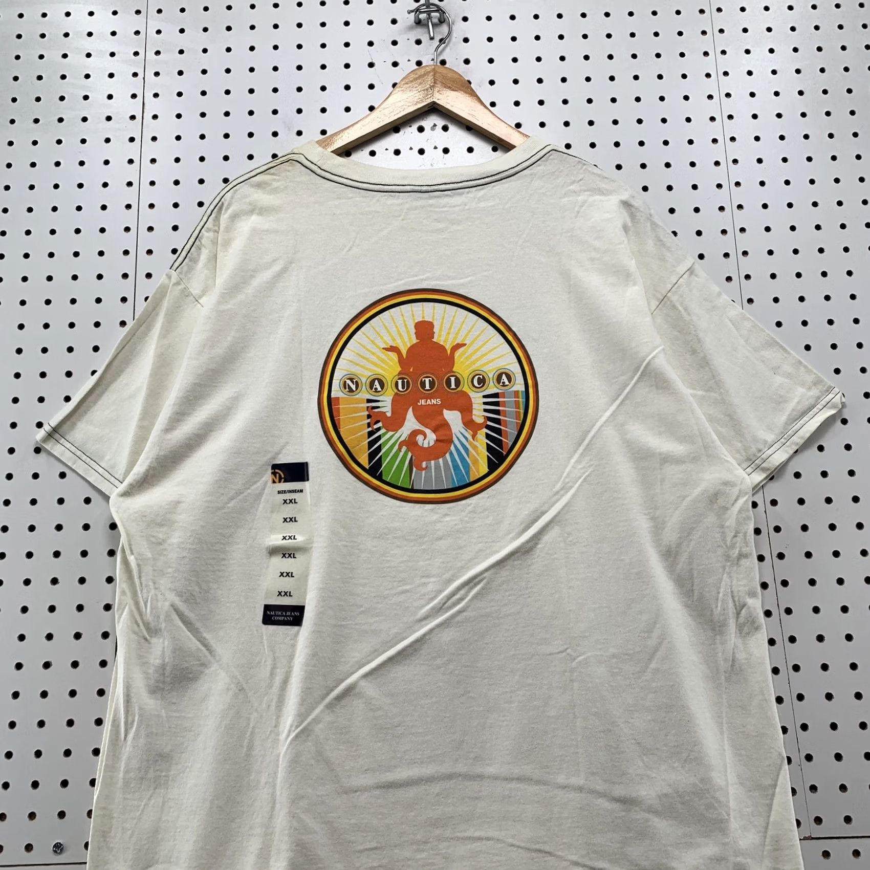 Nautica VINTAGE Nautica Jeans Shirt Mens 2XL White Cream New NWT Shirt Mens 2XL White Jeans Shirt Nautica Size US XXL / EU 58 / 5 - 7 Thumbnail