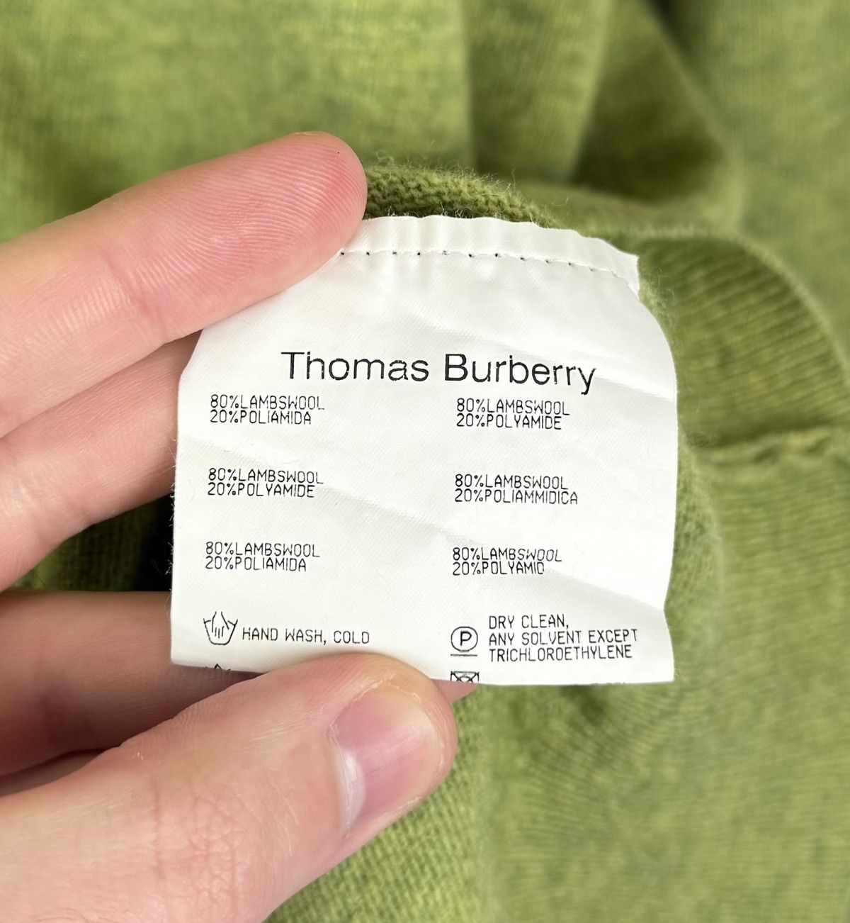 Burberry Thomas Burberry V-neck Jumper Sweater Long Sleeve Wool Nylon Size US XL / EU 56 / 4 - 4 Thumbnail