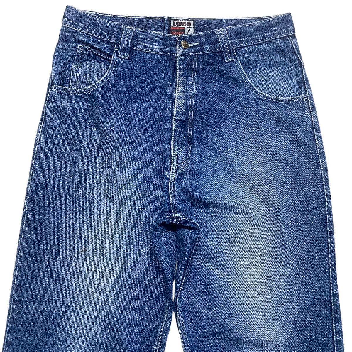 Vintage Vintage Y2K LOCO STREETGEAR Denim Baggy Pants Size US 35 - 3 Thumbnail