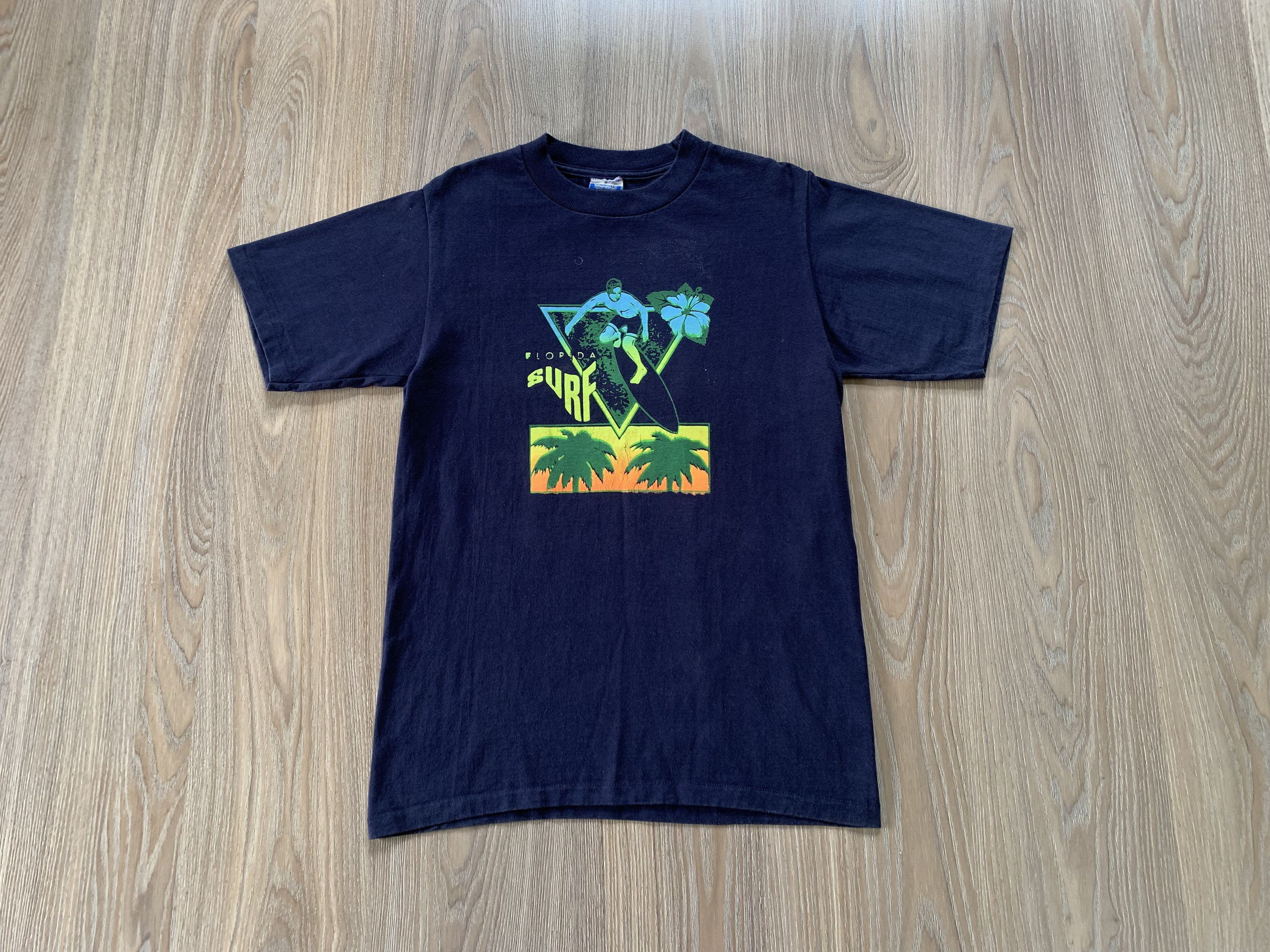 Ccm Vintage CCM Florida Surf Style Beach Cotton Printed T-Shirt Size US S / EU 44-46 / 1 - 10 Thumbnail