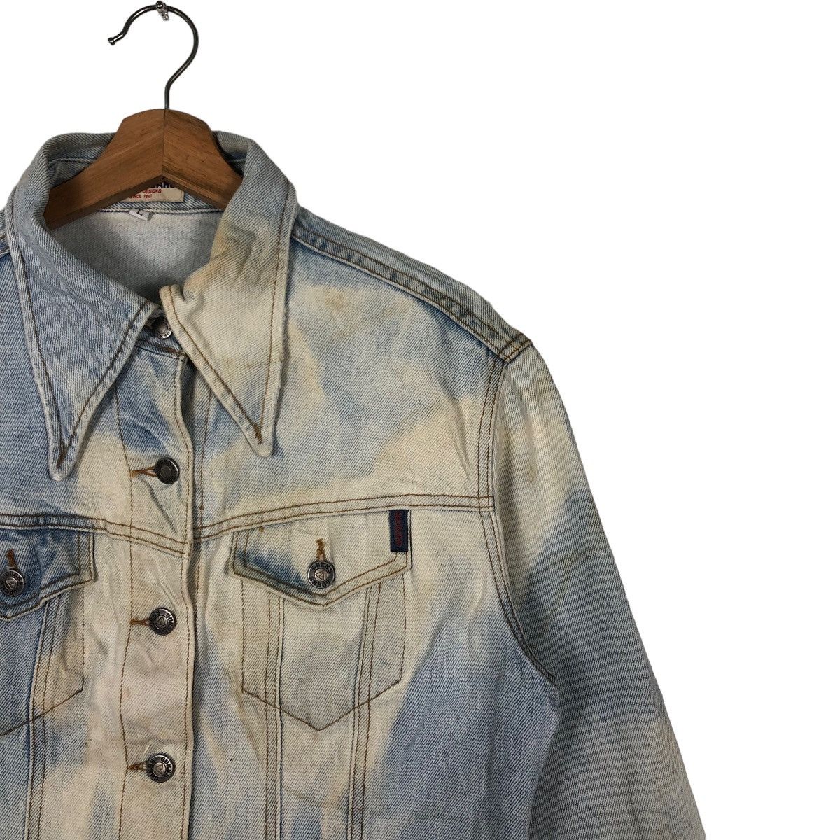 Guess 🔥90’s Cropped Biker Trucker Denim Jacket Guess USA AcidWash Size US L / EU 52-54 / 3 - 6 Thumbnail