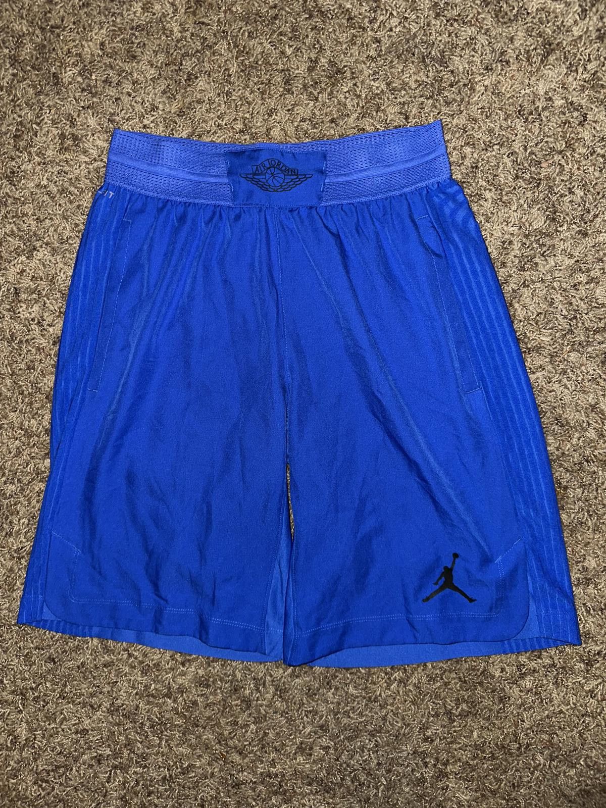 Designer Jordan Men s Ultimate Flight Basketball Blue Black Shorts Grailed