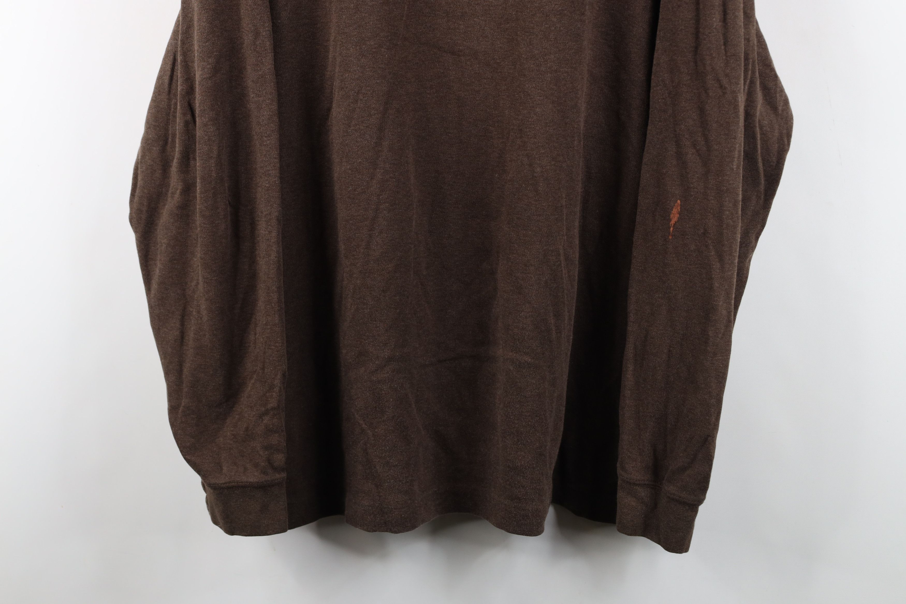 Lands' End Vintage Lands End Cotton Long Sleeve Rugby Polo Shirt Brown Size US XXL / EU 58 / 5 - 3 Thumbnail