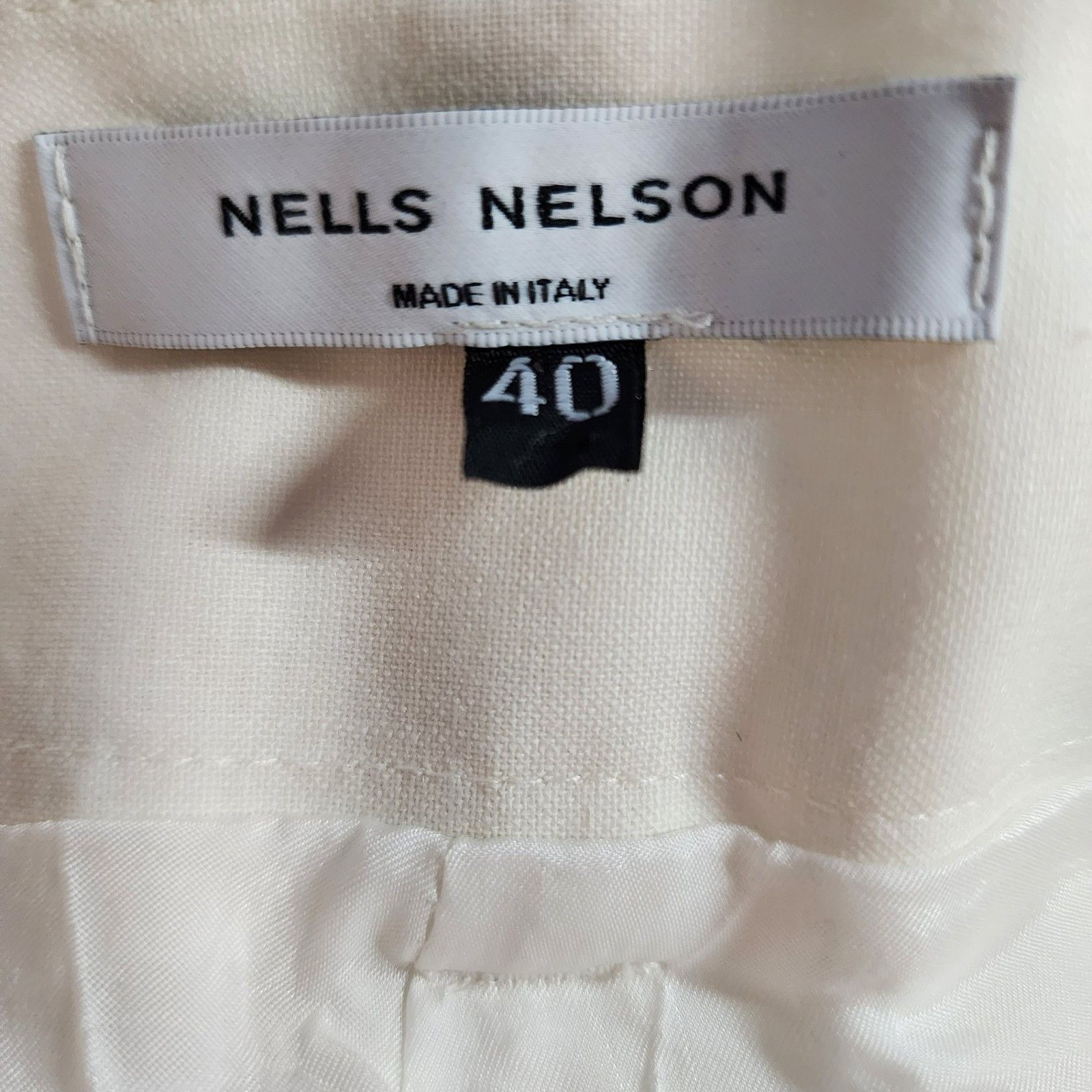 Other Nells Nelson Cream Virgin Wool Pants – Size M/40IT – High-R Size 27" / US 4 / IT 40 - 2 Thumbnail