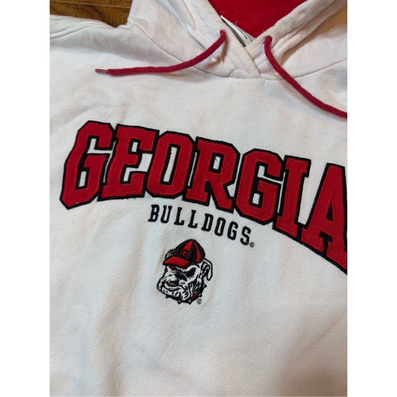 Champion Size XXL - Y2K Vintage champion Georgia Bull Dogs Red white Hoodie Sweatshirt Size US XXL / EU 58 / 5 - 2 Thumbnail