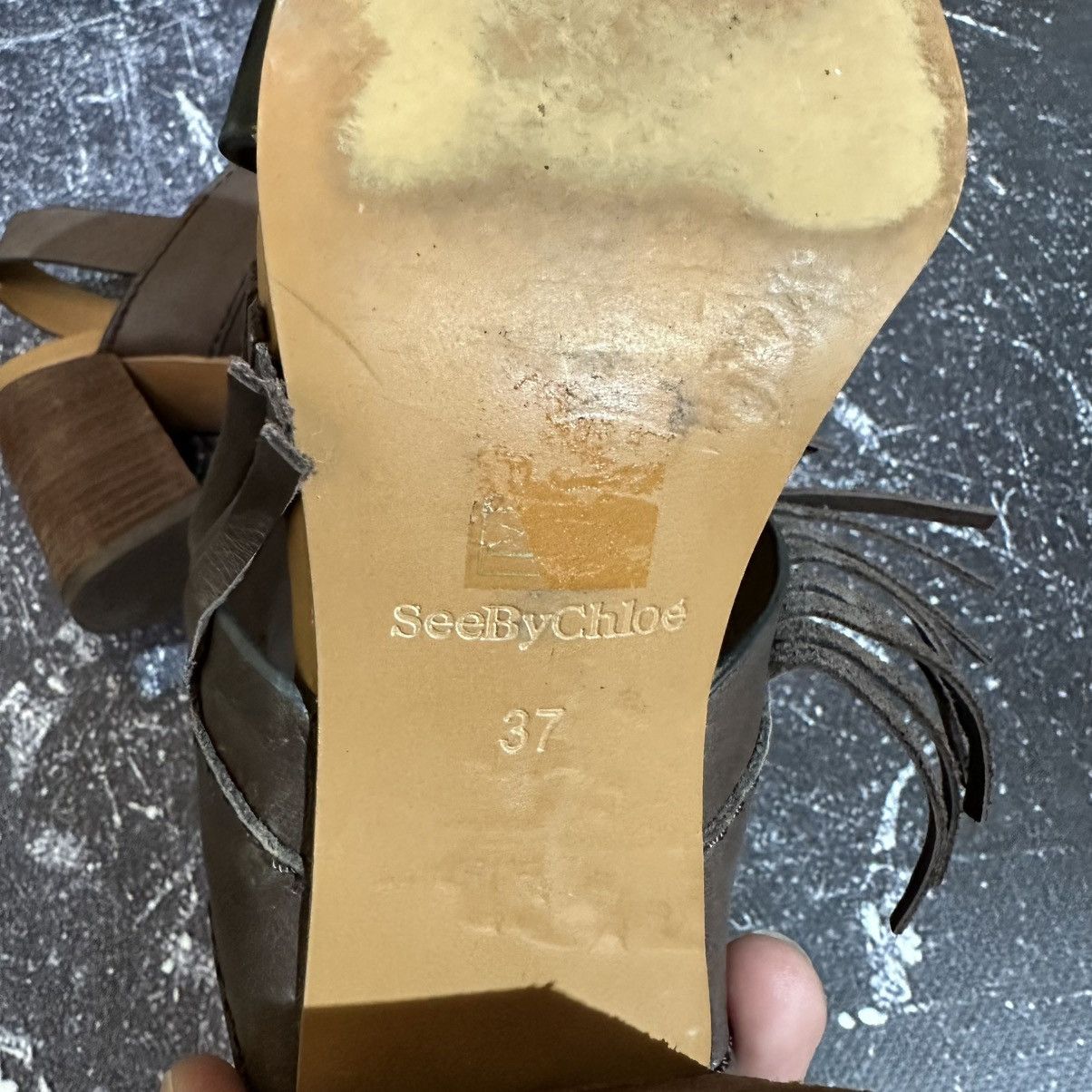 See by Chloe See By Chloe Leather Sandals Featuring Front Tassel charm37 Size US 7 / IT 37 - 14 Thumbnail